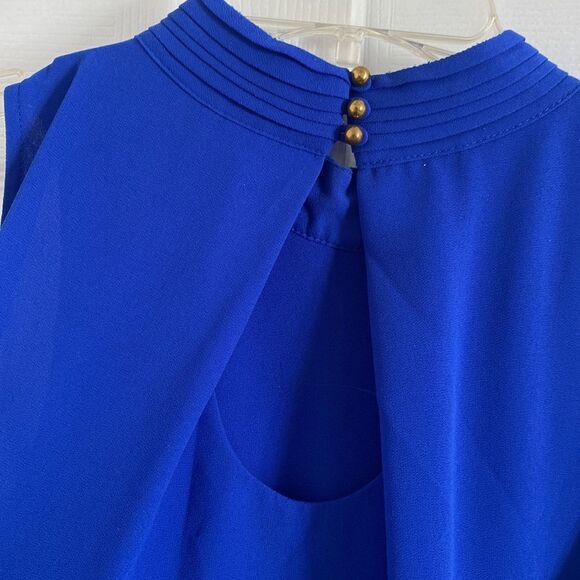 Naked Zebra High Neck Back Opening Sleeveless Top - Picture 4 of 7